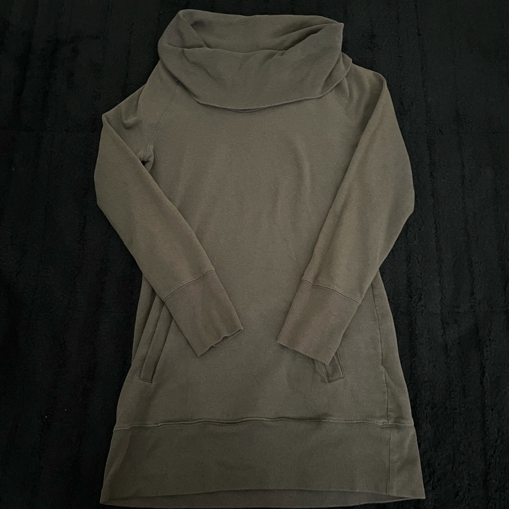 Dark Green Turtle Neck Dress